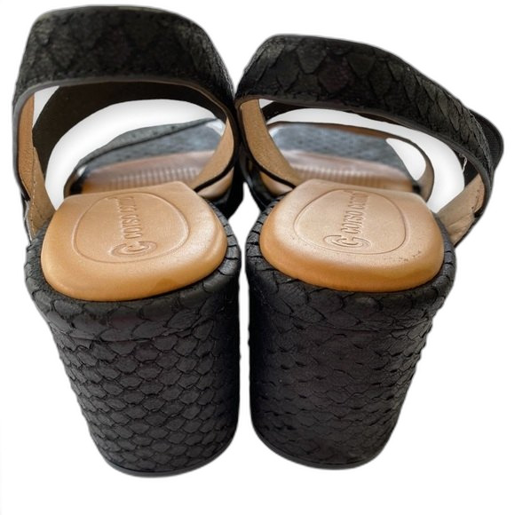 Corso Como Hally 2 Leather Open Toe Strappy Block Heel Sandals - Picture 3 of 8